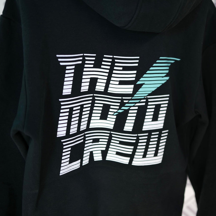 The Moto Crew - Fluffy Hoodie White Stripes 2026 - The Moto Crew